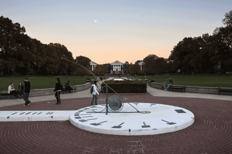 Photo of UMD Sundial on McKeldin Mall