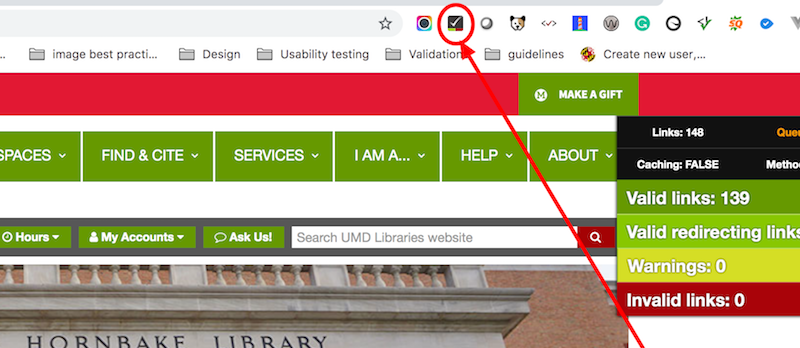 check my links screenshot