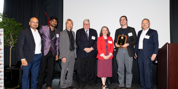 Photo of winning social innovation team.