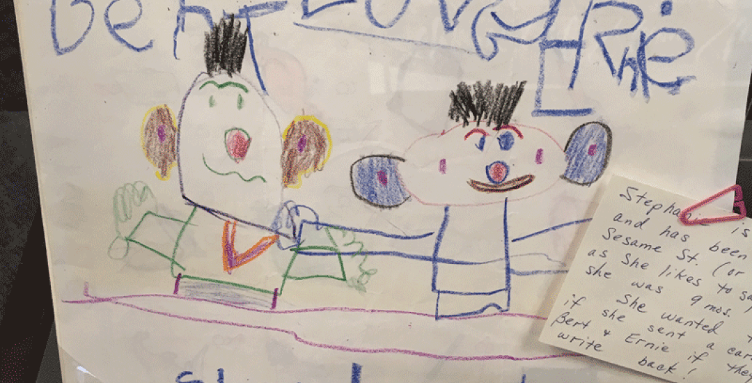 Children's drawing of Bert and Ernie