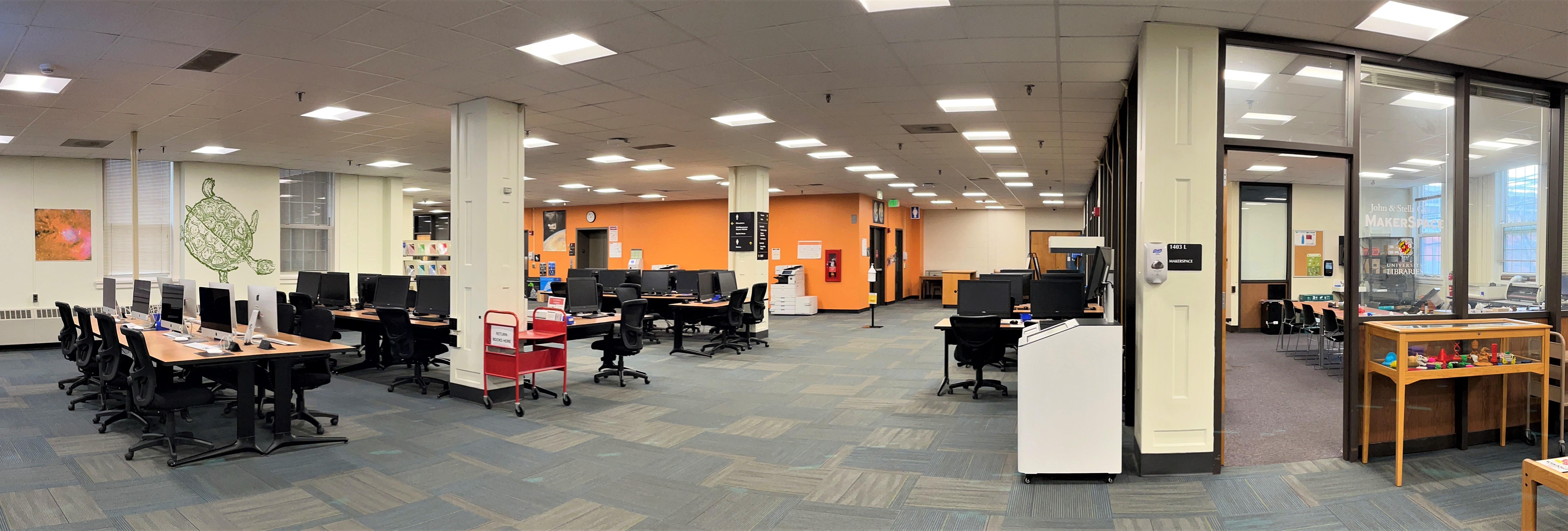 STEM Library panoramic interior