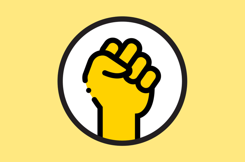 Icon of a raised fist