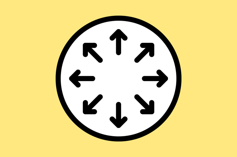 Icon representing growth in capacity