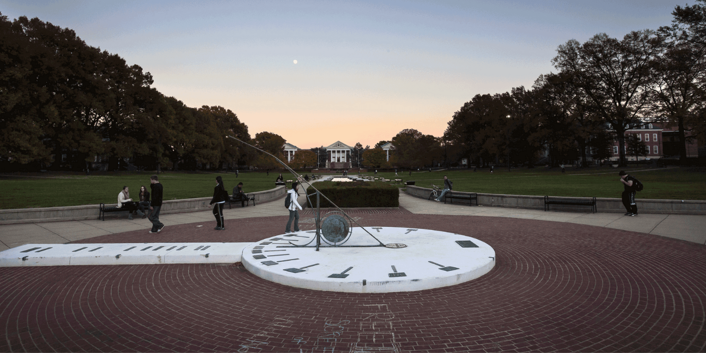 Sundial on McKeldin Mall.