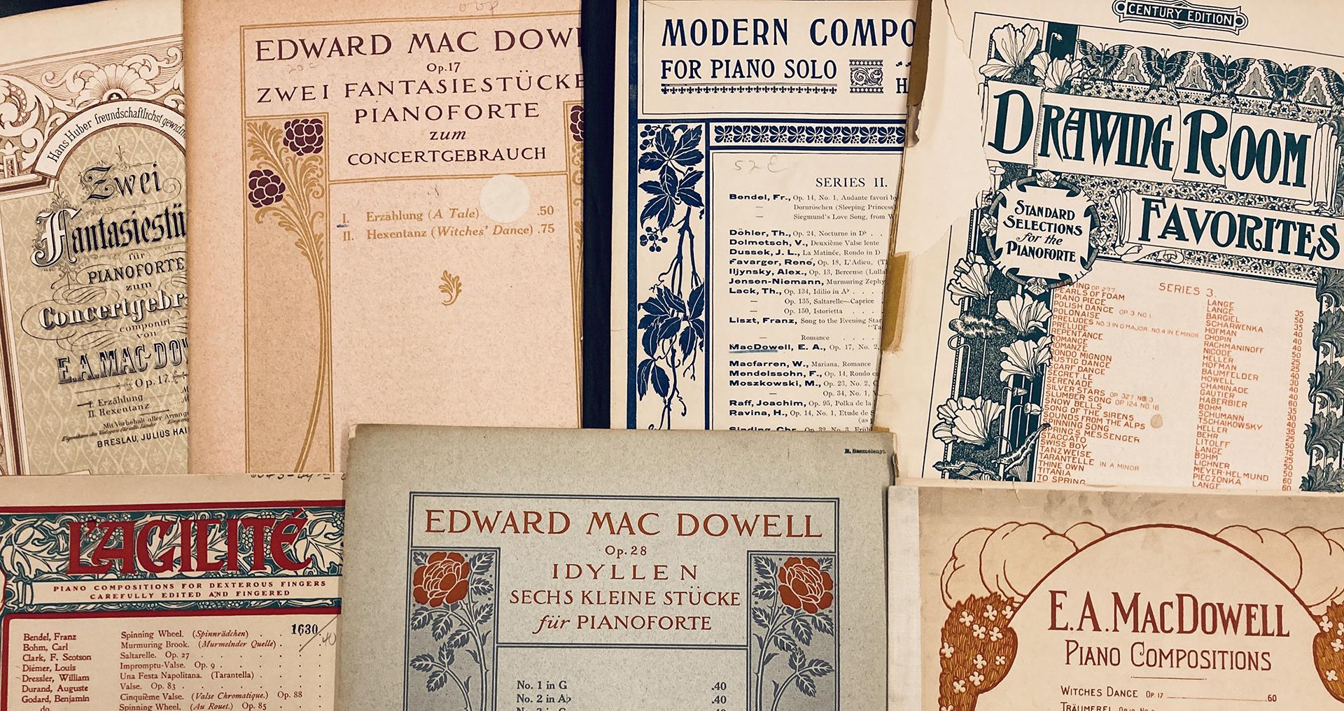 Edward MacDowell sheet music covers