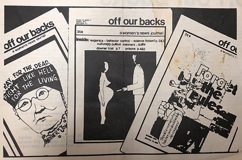 Off our Backs magazine covers