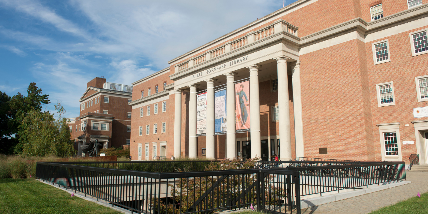 Hornbake Library facade.