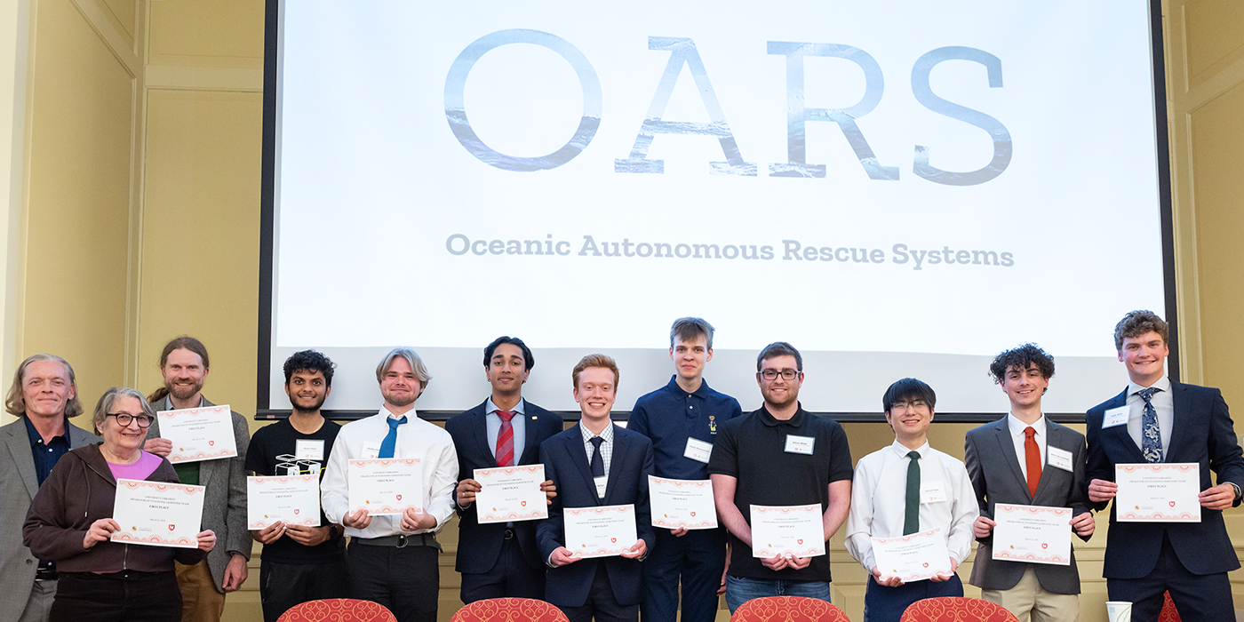 Group photo of Team OARS with Libraries' representatives.