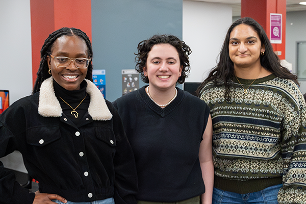 Left to Right: Marylyn Uzoukwu, Deena Habash, and Maya Patel.